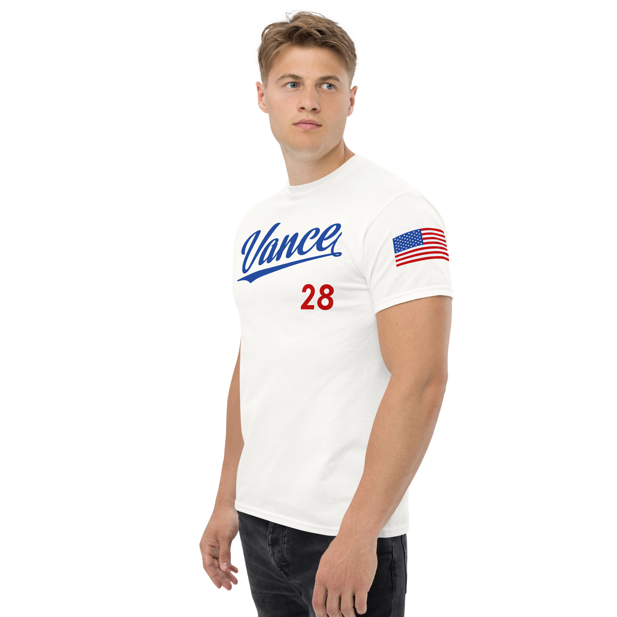 unisex classic tee white left front 6988ca3584394
